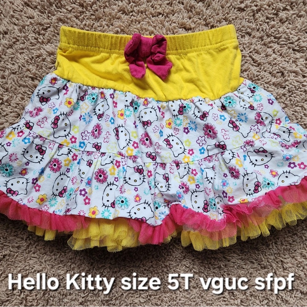 Hello Kitty Yellow and Pink Layered Skirt